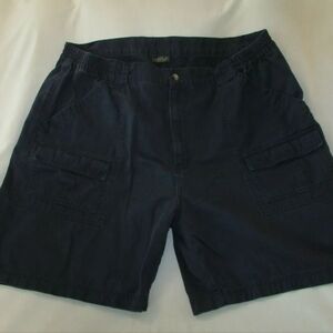 Mens "Great Northwest" Size 44 Big & Tall, Blue, Side Elastic, Cargo Shorts NWT